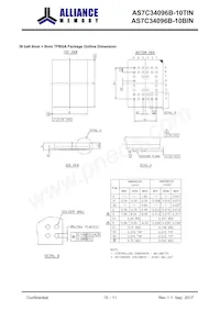 AS7C34096B-10BINTR Datasheet Pagina 10