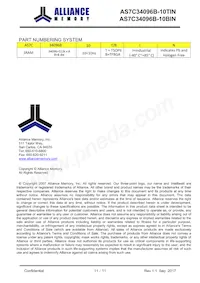 AS7C34096B-10BINTR Datasheet Pagina 11