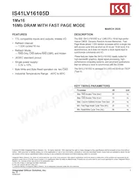 IS41LV16105D-50KLI-TR Datenblatt Cover