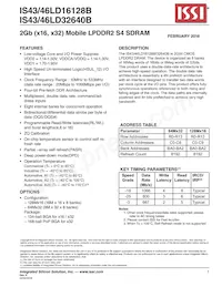 IS43LD32640B-18BPLI Datasheet Copertura