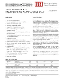 IS61NLP25636B-200B3LI Datasheet Copertura