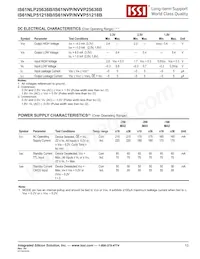 IS61NLP25636B-200B3LI Datasheet Pagina 13