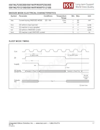 IS61NLP25636B-200B3LI Datenblatt Seite 17