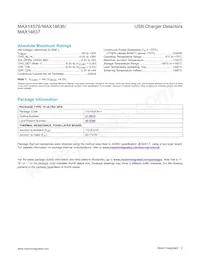 MAX14637CVB+ Datasheet Page 2