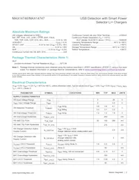 MAX14746BEWA+ Datasheet Pagina 2