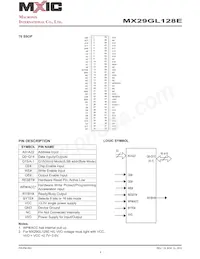 MX29GL128EUT2I-11G數據表 頁面 4