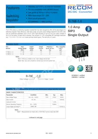 R-78E3.3-1.0 Datasheet Cover