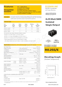 R0.25S-1205/EHP Datasheet Cover
