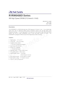 R1RW0408DGE-2PR#B0數據表 頁面 3
