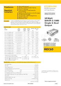 REC10-4815DRWZ/H3/A/M Datasheet Cover