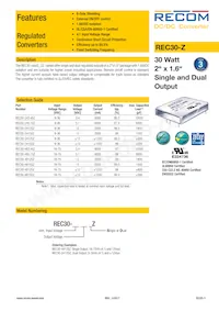 REC30-4815DZ Datasheet Copertura