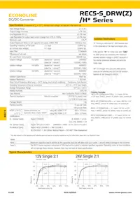 REC5-4815DRWZ/H6/A/SMD/CTRL數據表 頁面 2