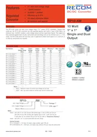 RP10-4815DAW/XC-HC Datasheet Cover