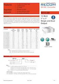 RP15-4815DAW/P-HC Datasheet Cover