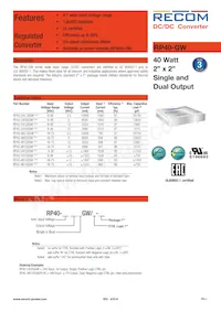 RP40-4815DGW/N-HC Datasheet Copertura