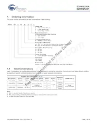 S29WS256N0SBFW012 Datasheet Page 3