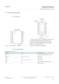 74AHCT541APWJ Datasheet Pagina 3