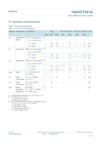 74AHCT541APWJ Datasheet Pagina 6