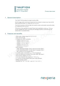 74AUP1G04GS Datasheet Copertura