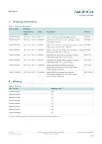 74AUP1G04GS Datasheet Pagina 2