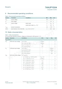 74AUP1G04GS數據表 頁面 5