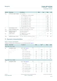 74AUP1G04GS數據表 頁面 8