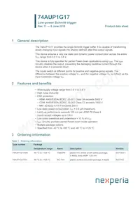 74AUP1G17GN Datasheet Cover