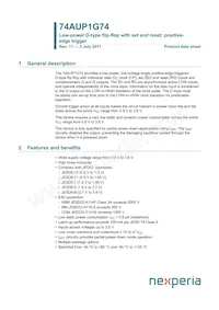 74AUP1G74GD Datasheet Cover