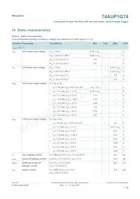 74AUP1G74GD Datasheet Page 7
