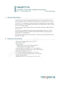 74AUP1T14GXH Datasheet Copertura