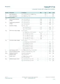 74AUP1T14GXH Datasheet Pagina 5