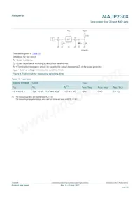 74AUP2G08GD數據表 頁面 11