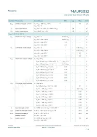 74AUP2G32GD數據表 頁面 7