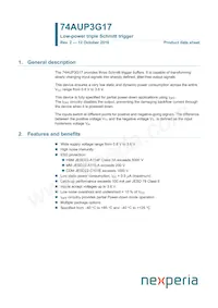 74AUP3G17GNX Datasheet Copertura