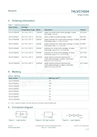 74LVC1G04GN Datasheet Pagina 2