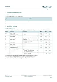 74LVC1G04GN Datasheet Pagina 4