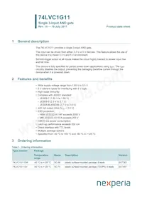 74LVC1G11GN數據表 封面