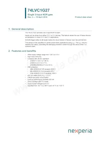 74LVC1G27GF Datasheet Cover