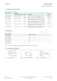 74LVC1G27GF Datenblatt Seite 2