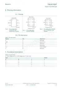 74LVC1G27GF Datenblatt Seite 3