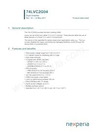 74LVC2G04GN Datasheet Copertura