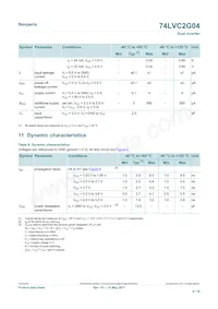 74LVC2G04GN Datasheet Pagina 6