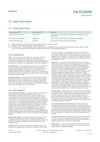 74LVC2G04GN Datasheet Pagina 17