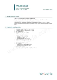 74LVC2G08GN Datasheet Copertura