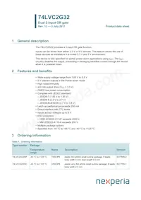 74LVC2G32GD Datasheet Copertura