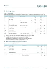 74LVC2G32GD數據表 頁面 5