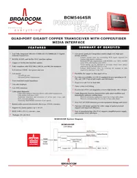 BCM5464SRA1KFBG Datenblatt Cover