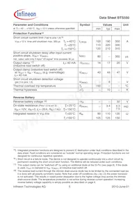 BTS550PE3146HKSA1 Datasheet Page 5