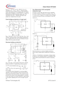 BTS550PE3146HKSA1 Datasheet Page 9