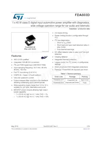 FDA803D-EHX Datasheet Copertura